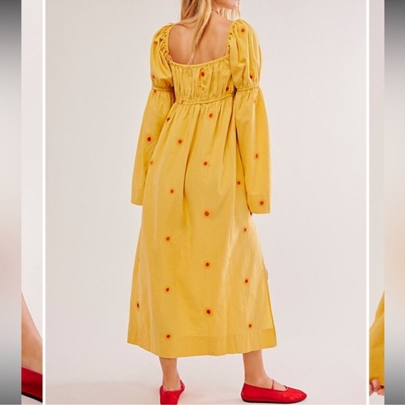 NWOT free people Emory Embroidered Midi Dress - Picture 2 of 12